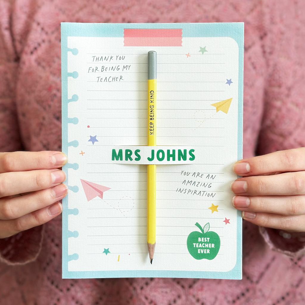 Thank You Teacher Personalised Pencil Card – Clara And Macy