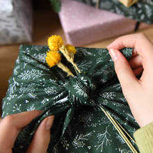 Reusable Greenery Fabric Gift Wrap