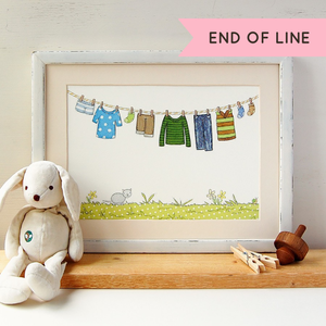END OF LINE / Children's Washing Line Print