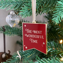 SECONDS / The Most Wonderful Time Enamel Christmas Tree Decoration