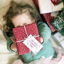 The Most Wonderful Time Red Christmas Wrapping Paper Set - Clara and Macy