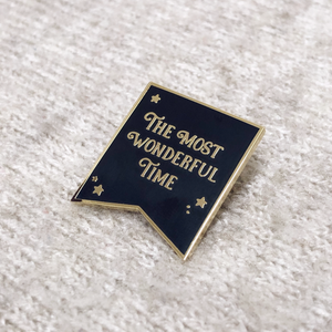 The Most Wonderful Time Red Enamel Pin Badge - Clara and Macy