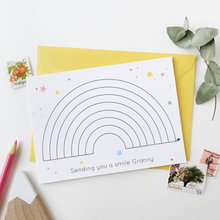 Send A Smile Colour In Rainbow Personalised Card - Clara and Macy
