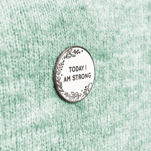 'Today I Am' Pin Badge Personalised Card - Clara and Macy