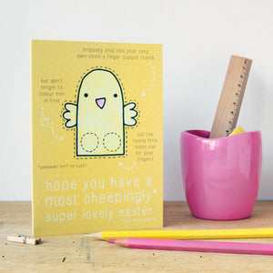 Chick Finger Puppet Easter Card - Clara and Macy
