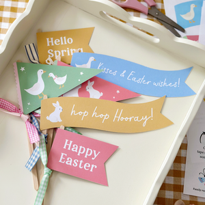 Free Kids Craft: Easter Decoration Flags