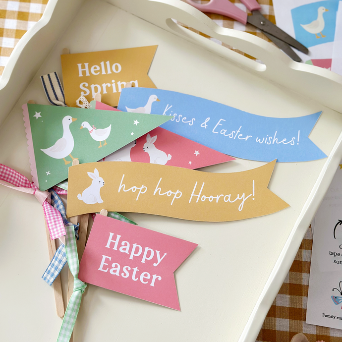 Free Kids Craft: Easter Decoration Flags