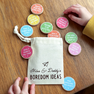Personalised Daddy And Me Boredom Ideas Bag
