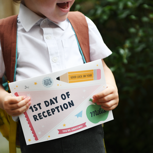 Personalised Back To School Green Flag Card