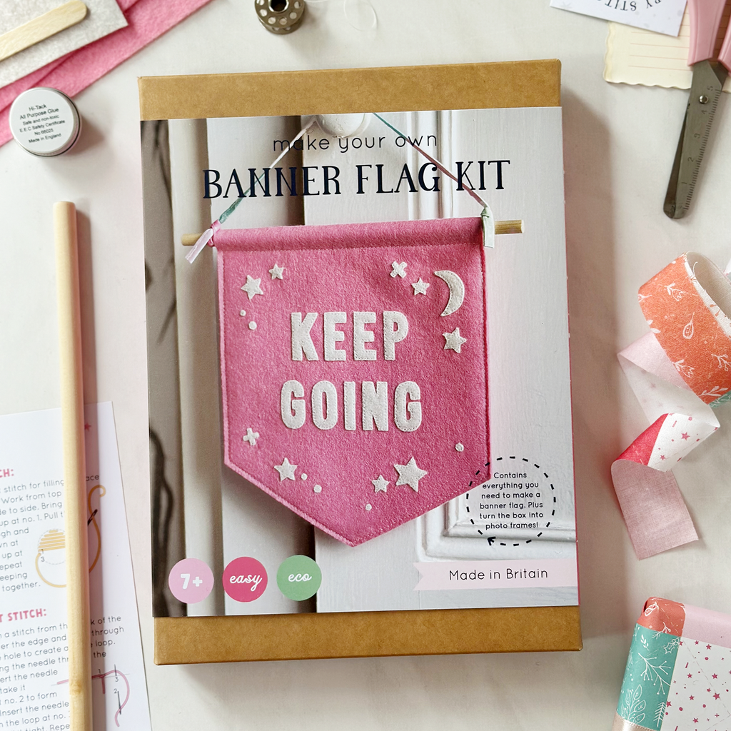 Keep Going Positive Message Banner Craft Kit – Clara and Macy