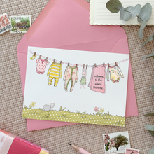 Personalised New Baby Card / Pinks And Yellows