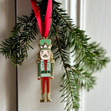 Nutcracker Enamel Christmas Tree Decoration