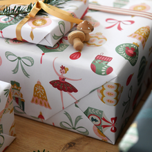 Nutcracker White Christmas Wrapping Paper Set