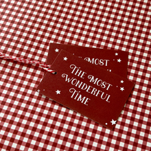 Red Gingham Christmas Wrapping Paper