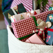 Red Gingham Christmas Wrapping Paper