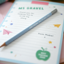 Personalised Thank You Teacher Pencil & Card Set