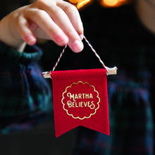 Personalised I Believe Mini Christmas Banner Decoration