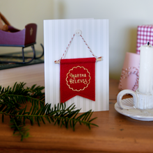 Personalised I Believe Mini Christmas Banner Decoration