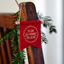 Personalised I Believe Mini Christmas Banner Decoration