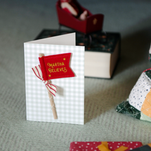 Personalised I Believe Christmas Keepsake Flag Card