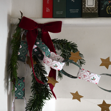 Tiny Bow Christmas Paper Chain Garland Kit