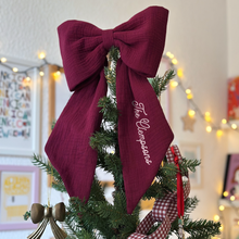 Personalised Family Name Christmas Bow Decoration