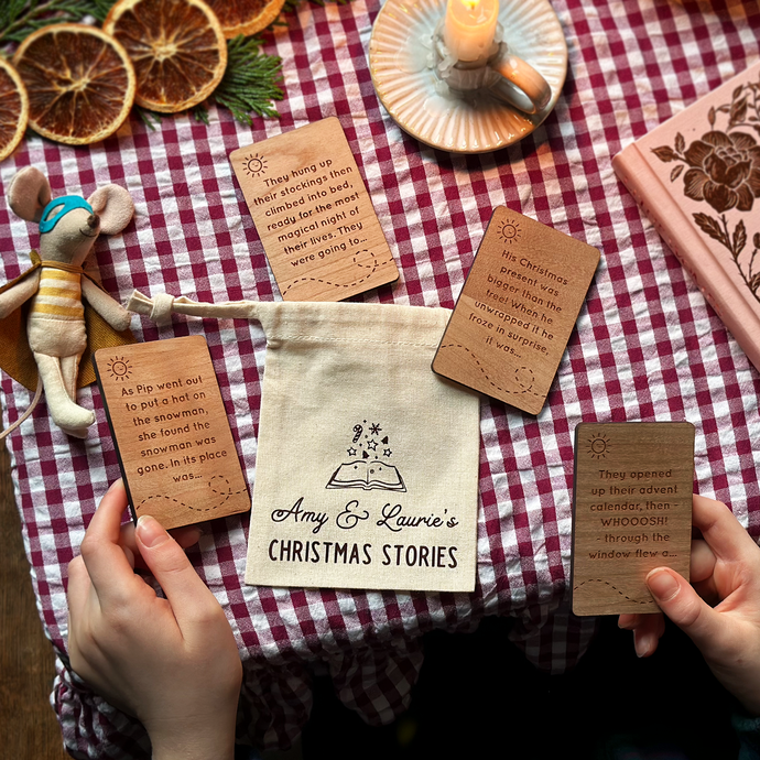Personalised Christmas Story Idea Cards Bag