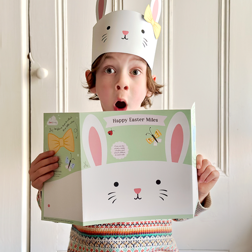 Personalised Easter Bunny Ears Craft Card