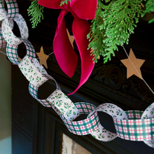Floral & Plaid Christmas Paper Chain Garland Kit