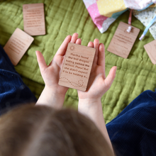 Personalised Wooden Bedtime Story Prompt Cards Set