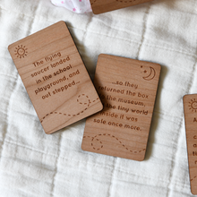 Personalised Wooden Bedtime Story Prompt Cards Set