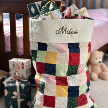 Traditional Patchwork Quilted Christmas Sack