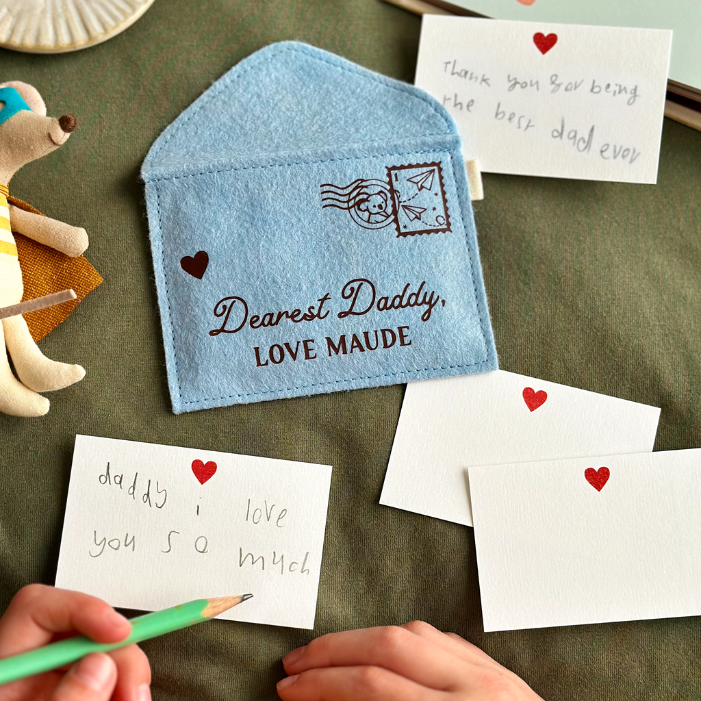 Personalised Dearest Daddy Letters Handmade Envelope & Cards – Clara ...