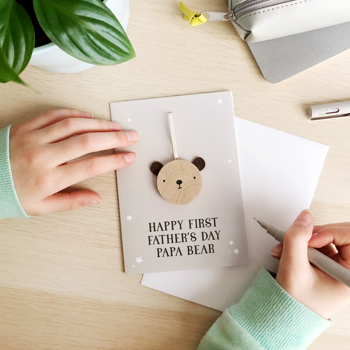 Papa Bear First Father's Day Keepsake Card