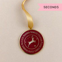 SECONDS / Reindeer Names Enamel Christmas Tree Decoration