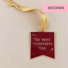 SECONDS / The Most Wonderful Time Enamel Christmas Tree Decoration