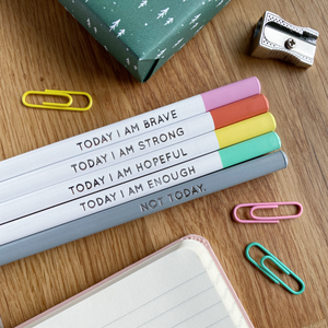 Single 'Today I Am Brave' Positive Pencil