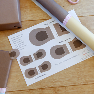 Bear Family Recyclable Wrapping Paper Kit