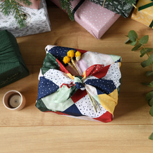 Reusable Traditional Patchwork Fabric Gift Wrap