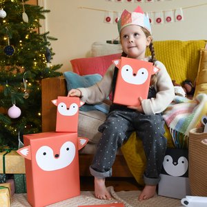 Fox Family Recyclable Wrapping Paper Kit