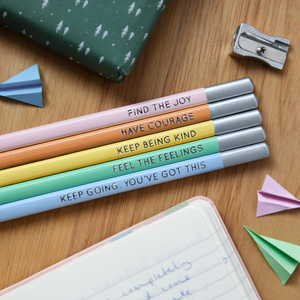 Set Of Five Positive Daily Reminder Pencils
