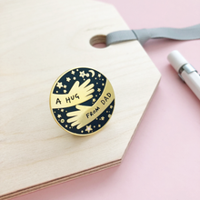 SECONDS / A Hug From Dad Enamel Lapel Pin - Clara and Macy