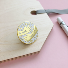 SECONDS / A Hug From Dad Enamel Lapel Pin - Clara and Macy