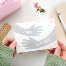 Personalised A Hug From Me Card - Clara and Macy
