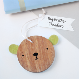 Personalised 'Teddy's Wish' Bear Christmas Decoration