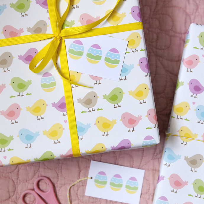 Pastel Chicks Easter Wrapping Paper