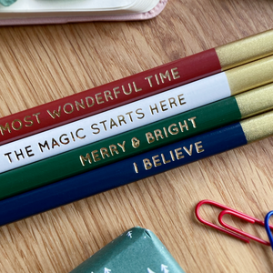 Individual Christmas Message Pencils