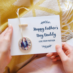 Personalised Father's Day Photo Keepsake Card - Clara and Macy