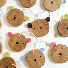 First Christmas Personalised Wooden Bear Decoration - Clara and Macy