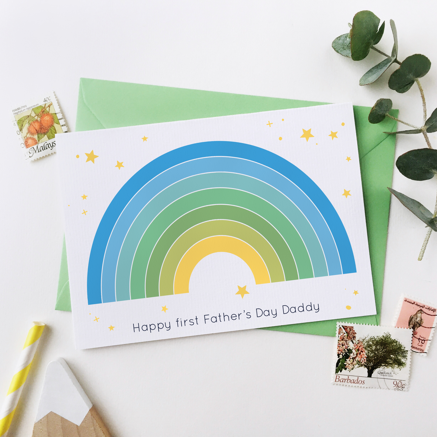 First Father's Day Rainbow Card